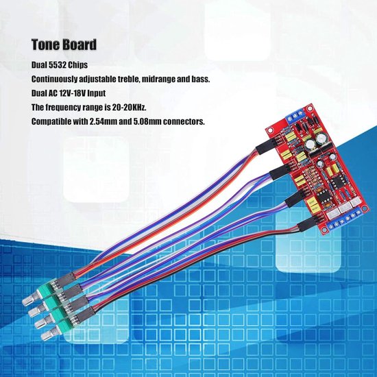Scheda Preamplificatore NE5532 Hi-Fi – Controllo Tono Alt-Med-Bass, Regolazione Volume Per Amplificatore DIY