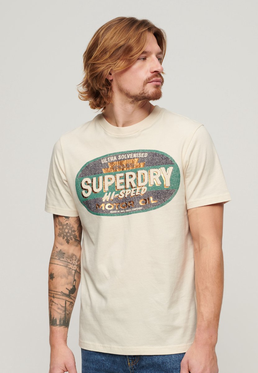 Superdry Gasoline Workwear T-shirt Heren T-shirts Wit