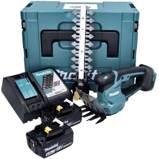 Makita DUM 111 RGXJ accu grasschaar heggenschaar 18 V + 2x accu 6.0 Ah + lader + Makpac — afbeelding 3