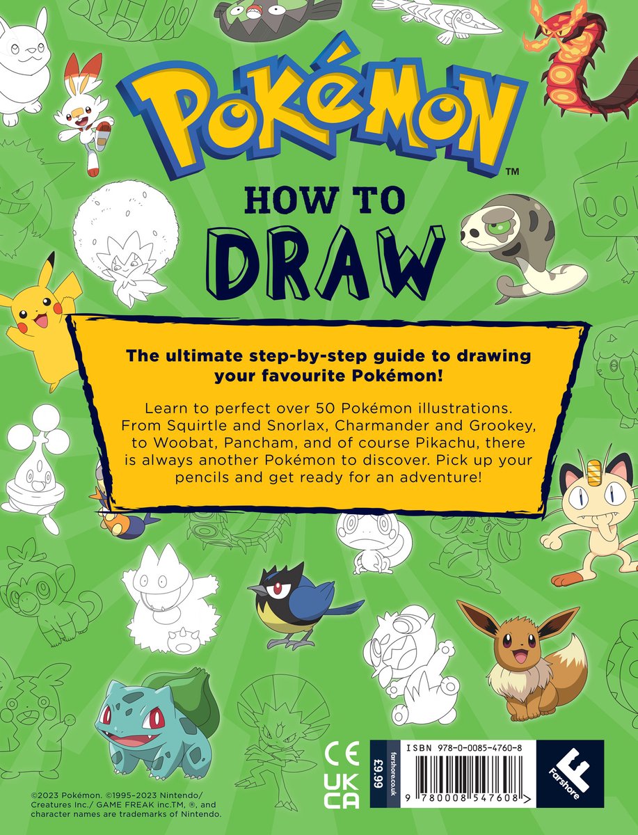 Pokémon: How to Draw - back cover