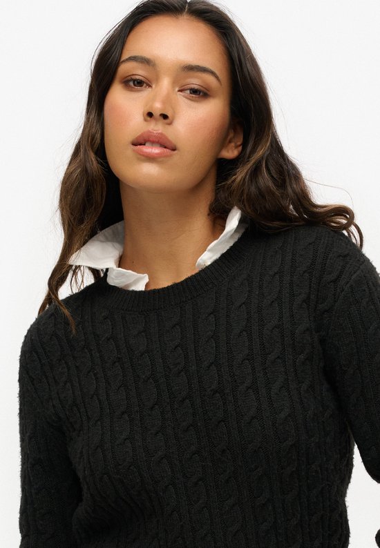 Superdry FITTED CABLE CREW NECK JUMPER Dames Trui - Maat S
