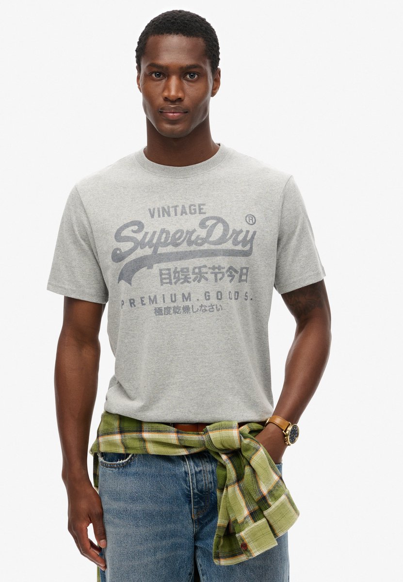 Superdry Klassiek Heritage T-shirt Heren T-shirts Grijs