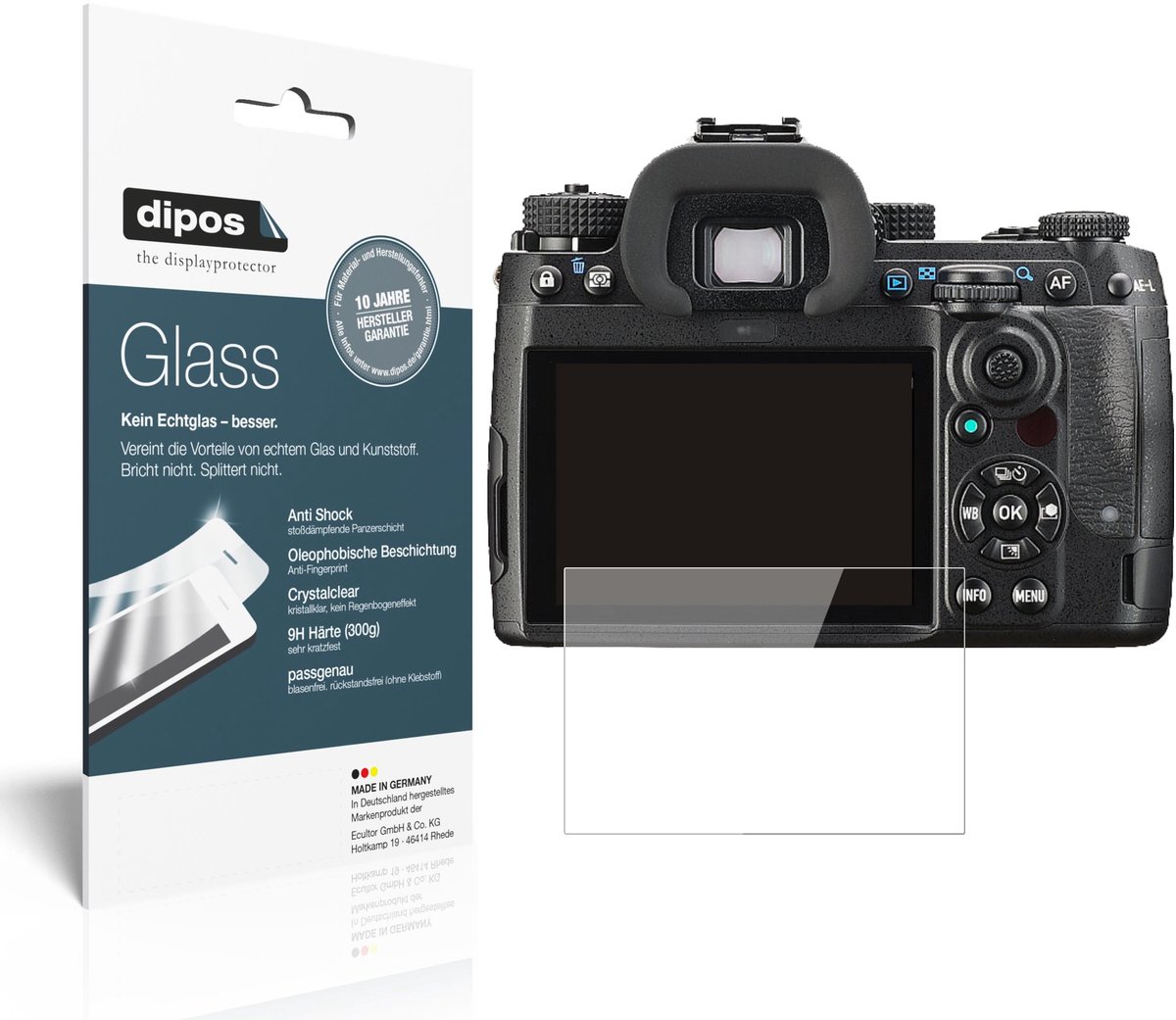 dipos – 2x Pantserfolie geschikt voor Pentax K-3 III | 9H Screenprotector