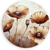 Cercle Mural Saammp Bois - Vintage - Fleurs - Abstrait - Nature - Ø 40 - Cercle Mural - Cercle Décoration murale - Intérieur Moderne - Décoration Salon
