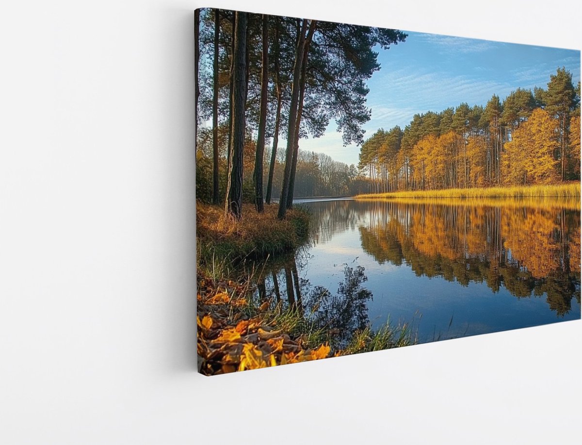 Saammp Canvas Schilderij - Natuur - Thailand - Boot - landschappen - 70x50 - Foto op canvas - Wanddecoratie - Muurdecoratie Woonkamer - Slaapkamer decoratie - Canvas Print Multicolor
