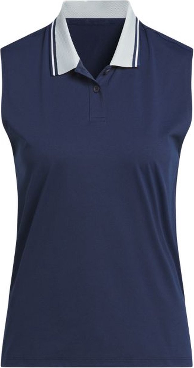 Adidas W BTC Twisknit Mouwloze Dames Golfpolo Blauw