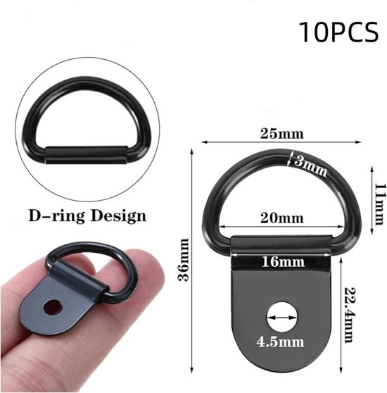D-ring met bevestiging – Isabella Shop