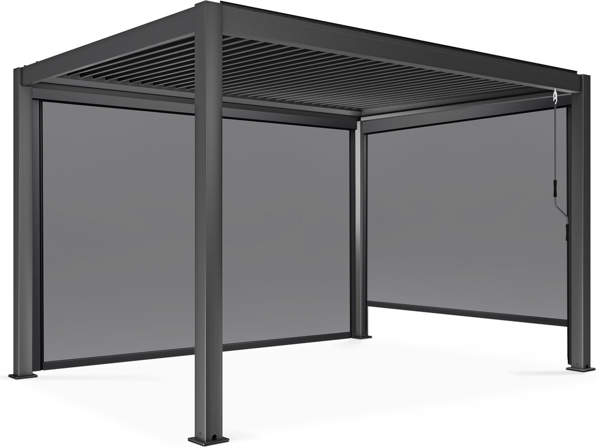 Oviala - Bioklimatische pergola van 3x4m vrijstaand met 2 zonneschermen - Athenes
