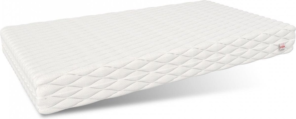 Matras 200x90x10 cm Koudschuim H3 Wit - Wasbare Tijkhoes & Anti-allergisch