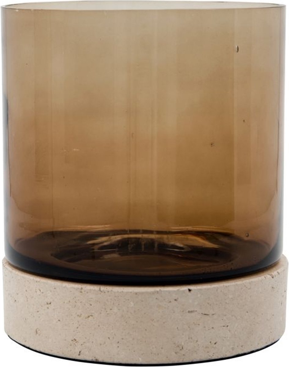 Windlicht Rivo bruin 15cm