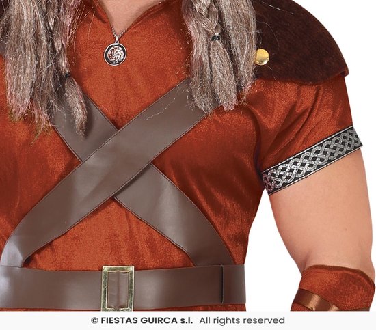 Guirca - Costume Pirate & Viking - Norvégien Viking Hakon - Homme - Marron - Taille 52-54 - Déguisements - Déguisements