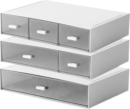 Inovra ® Bureau-opbergset met 6 Laden voor Kantoor en Persoonlijke Benodigdheden