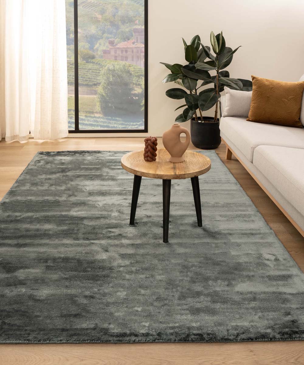 Viscose vloerkleed - Pearl blauw 120x170