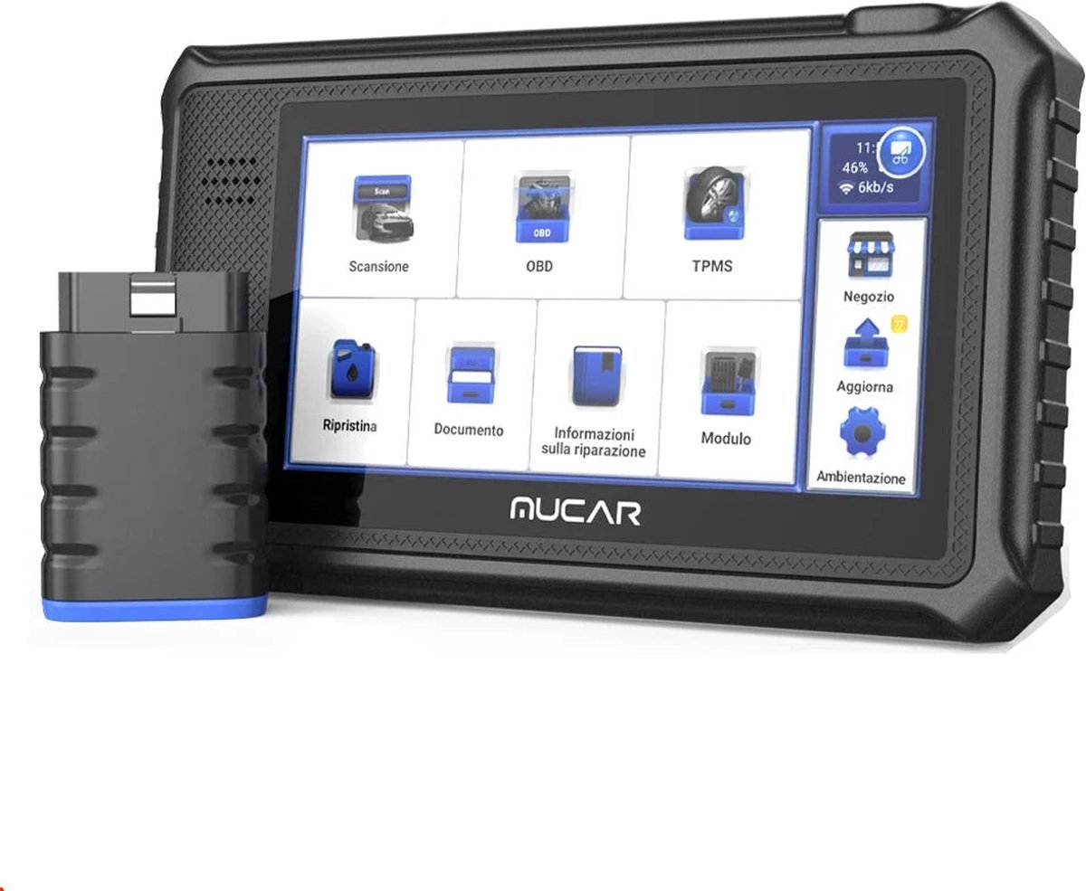 OBD2-scanner - Diagnosecomputer - Slimme diagnosetool - Foutverwijdering - Volledig systeemdiagnosetool - 28 Reset - Levenslange gratis upgrade - Zwart