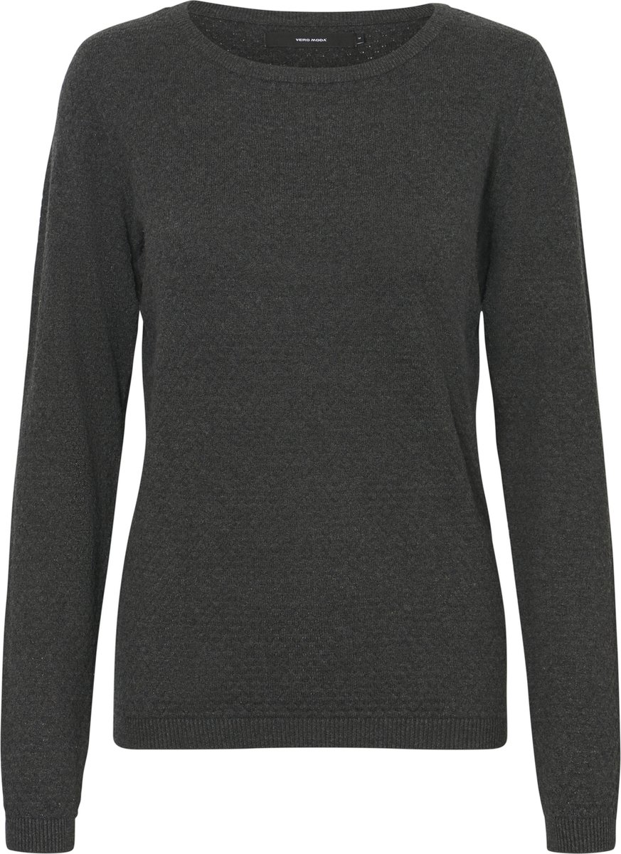 Vero Moda Trui Vmcare Structure Ls O-neck Blou Noo 10136644 Dark Grey Melange Dames Maat - XS