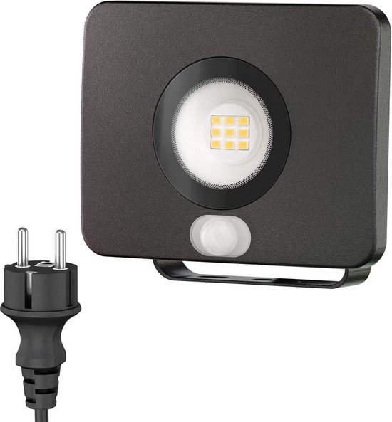 LED Gartenstrahler Wega Mit Erdspieß Und 15cm Sockel Mit Bewegungsmelder Schwarz 10 837w 944lm Warm Weiss Ledscom De