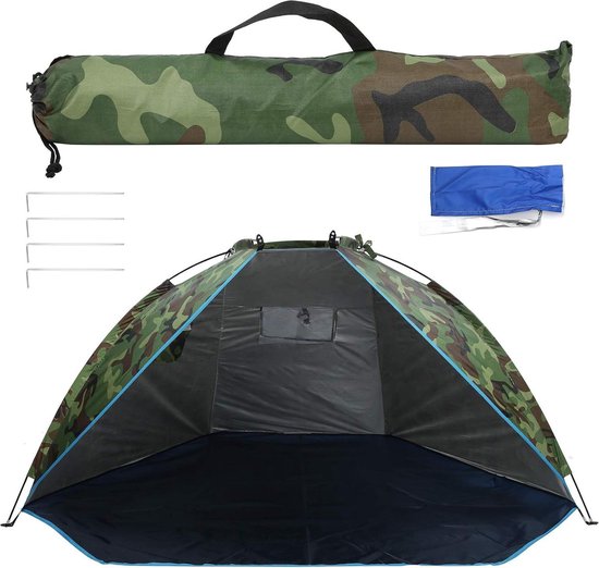 Foto: Multifunctionele buitentent draagbare camouflage zonnescherm regendicht tweepersoons camping vissen camping tent outdoor accessoires content toegevoegd