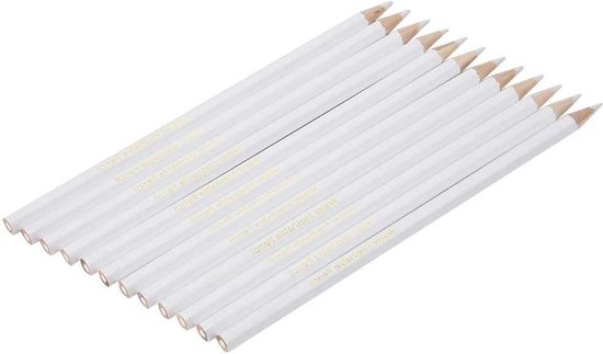 12 Pièces Crayon De Marquage De Couture Blanc - Soluble Dans L'Eau - Idéal Pour Bricolage Et Artisanat