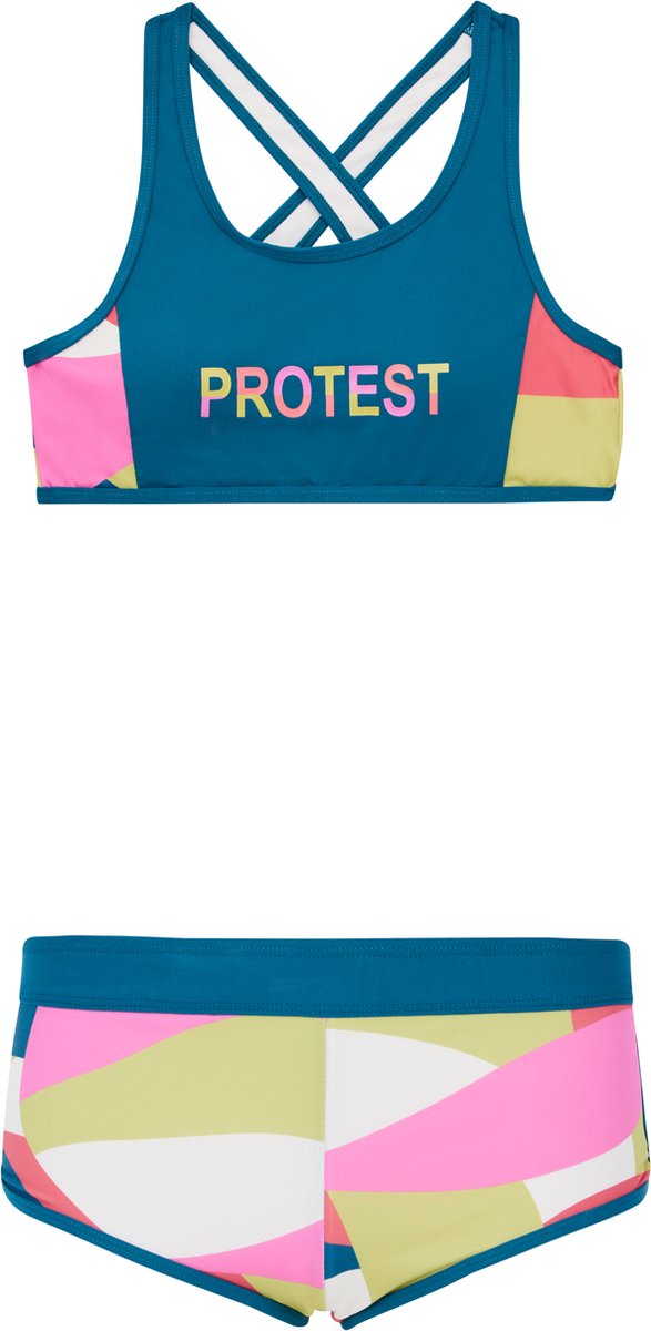 Protest Prtfavour Jr – Bralette bikini set Meisjes – Uitneembare vulling – Sportieve bikini Blauw