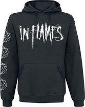Sweat à capuche In Flames Jesterhead White Raven Noir Taille L Homme