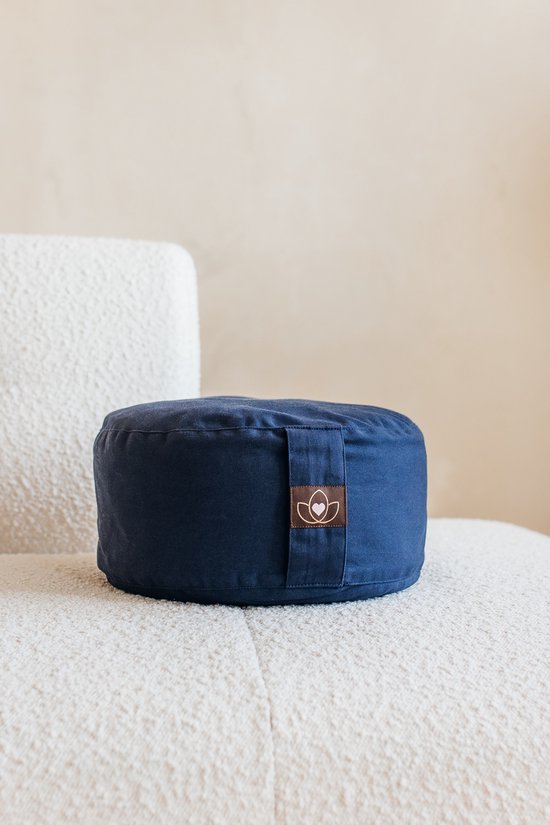 Meditatiekussen eco indigo rond - Lotus - Yoga kussen van Lotus — afbeelding 3