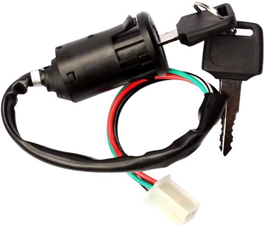 Universeel Contactslot – 4-draads Ontstekingsslot met Sleutels – Waterdicht en Compact – Geschikt voor Scooter, Motor en ATV