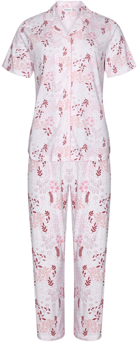 Pastunette Pyjama Coral Breeze - Katoen - Doorknoop - Wit
