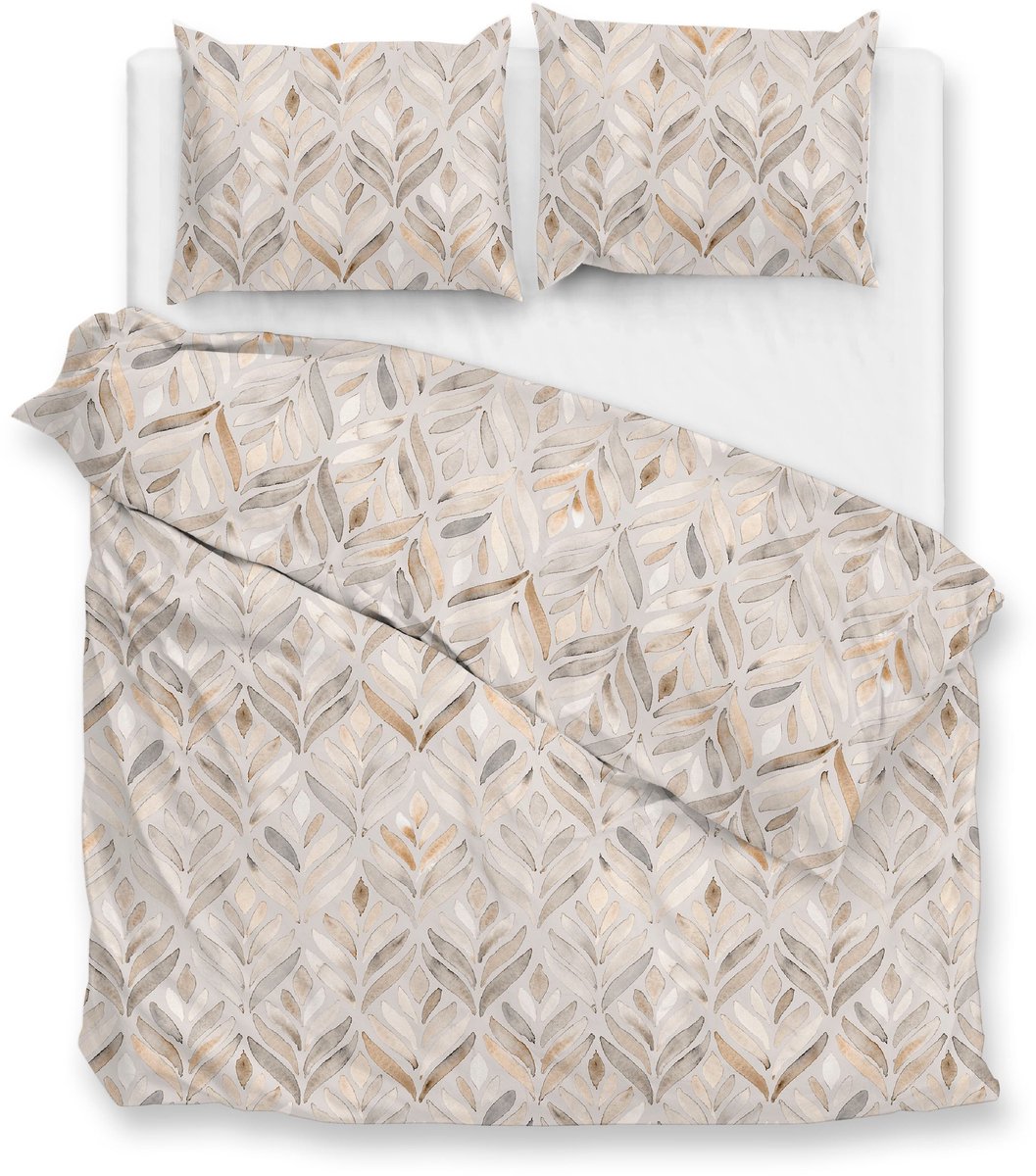 Zohome Dekbedovertrek Lupe - Deken - Dekbed - Naturel - 100% Katoen - Abstract - 240x220 + 2 slopen 60/70 cm