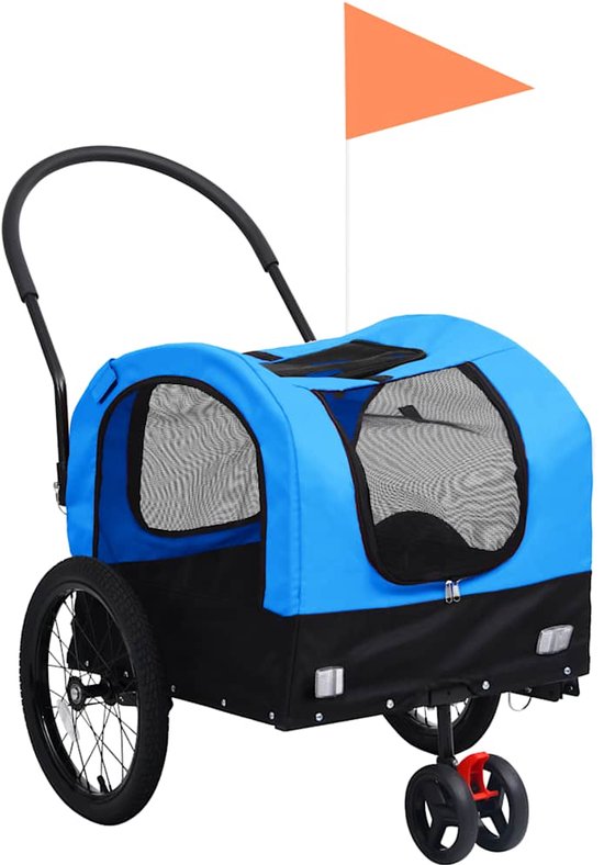 Trixie Fietskar - Hondenfietskar - Grijs Groen 64x92x80/130 Cm Tot 25 Kg Small - Fietskar - Pets Place