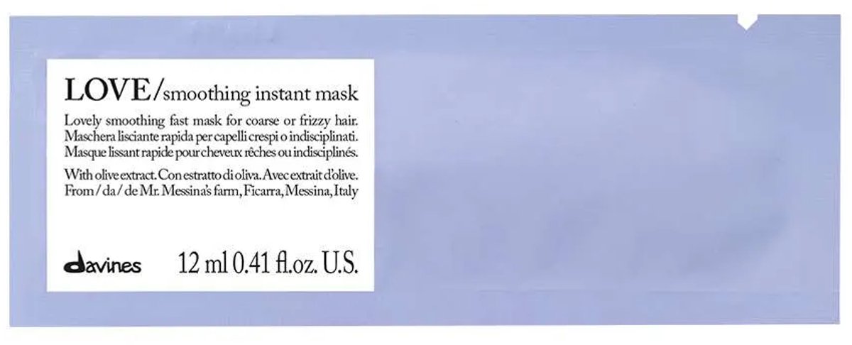 Davines Essential Haircare Love Smoothing Instant Mask Stalen 12ml x 12pcs
