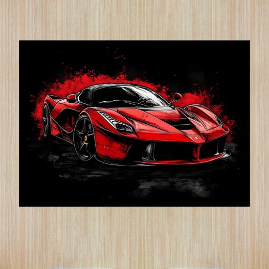 Poster Ferrari LaFerrari - 20 x 30 cm - Poster Supercar - Poster A4 - Poster chambre d'enfant | Poster sur Papier photo 260gr - Poster Voiture - Décoration murale - Poster Ferrari - Décoration murale Ferrari