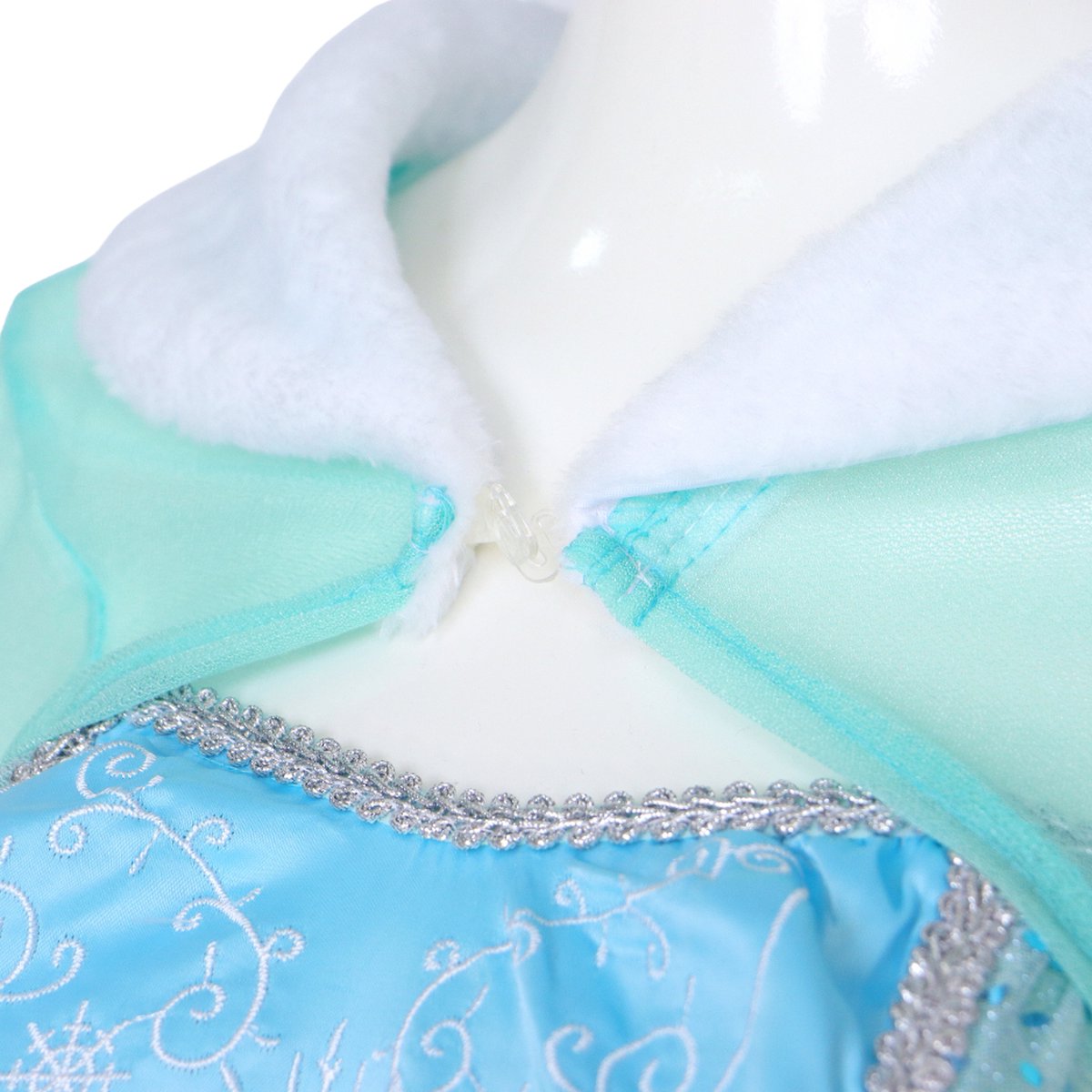 Joya Party® Verkleed Jurk Volwassenen | Blauwe Glamour Jurk | Carnaval Verkleedjurk Dames | Prinsessenjurk Vrouwen | ijsprinces | Carnavalskleding | Maat S — afbeelding 11