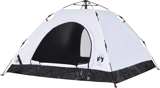 vidaXL - Tent - 5-persoons - snelontgrendeling - verduisterende - stof - wit van Vidaxl — afbeelding 5