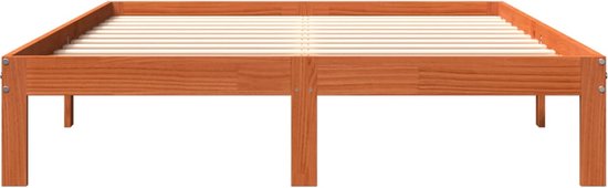 vidaXL Bedframe zonder matras massief grenenhout wasbruin 120x190 cm