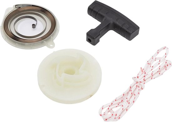 Chainsaw Recoil Starter Kit For Husqvarna 445 450 455 460 - Replaces Pulley, Spring, Rope (505305125, 540057502)