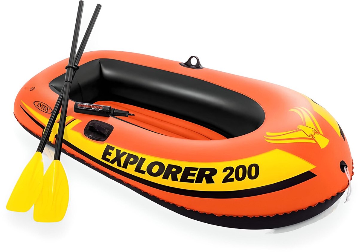 Intex - Explorer 200 SET - Opblaasboot Met Peddels - Opblaasbaar Bootje - Intex Boot - Opblaasboot - Opblaasbootje Kinderen - Opblaasbootje Volwassenen