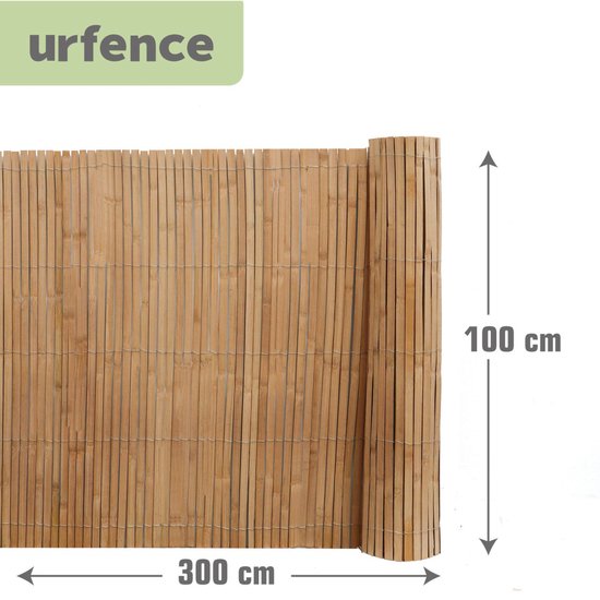 Écran de balcon en Bamboe 100x300 Tapis de confidentialité Tapis de Jardin en bambou Écran de confidentialité pour balcon