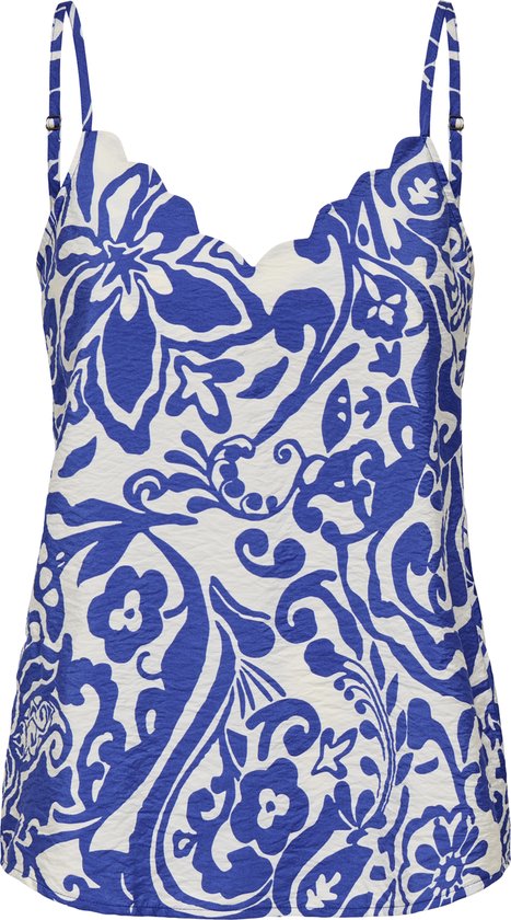 Top JdY Star Sezen Life Con Stampa Allover – Scollo A V E Maniche Voluminose – Taglio Normale Donna – Colore Ballerino Di Nuvola (Taglia 50)