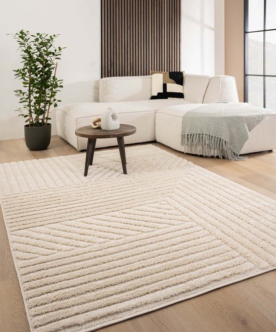 Een kleur tapijt Eton voor elke kamer, woonkamer, slaapkamer, kinderkamer, tapijten, beige, verschillende maten, 100x250 cm