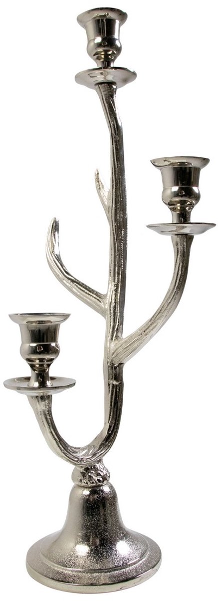 Mars & More Kaarsen Standaard gewei zilver 3 h48 d20x14cm Goud
