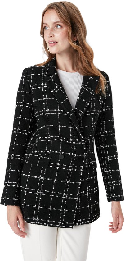 Trendyol Blazer croisé à manches standard pour femme