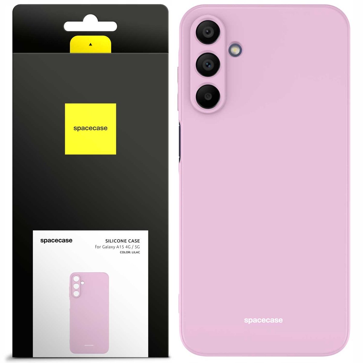 Spacecase Siliconen Beschermhoes Voor Samsung Galaxy A15 4G 5G Lila