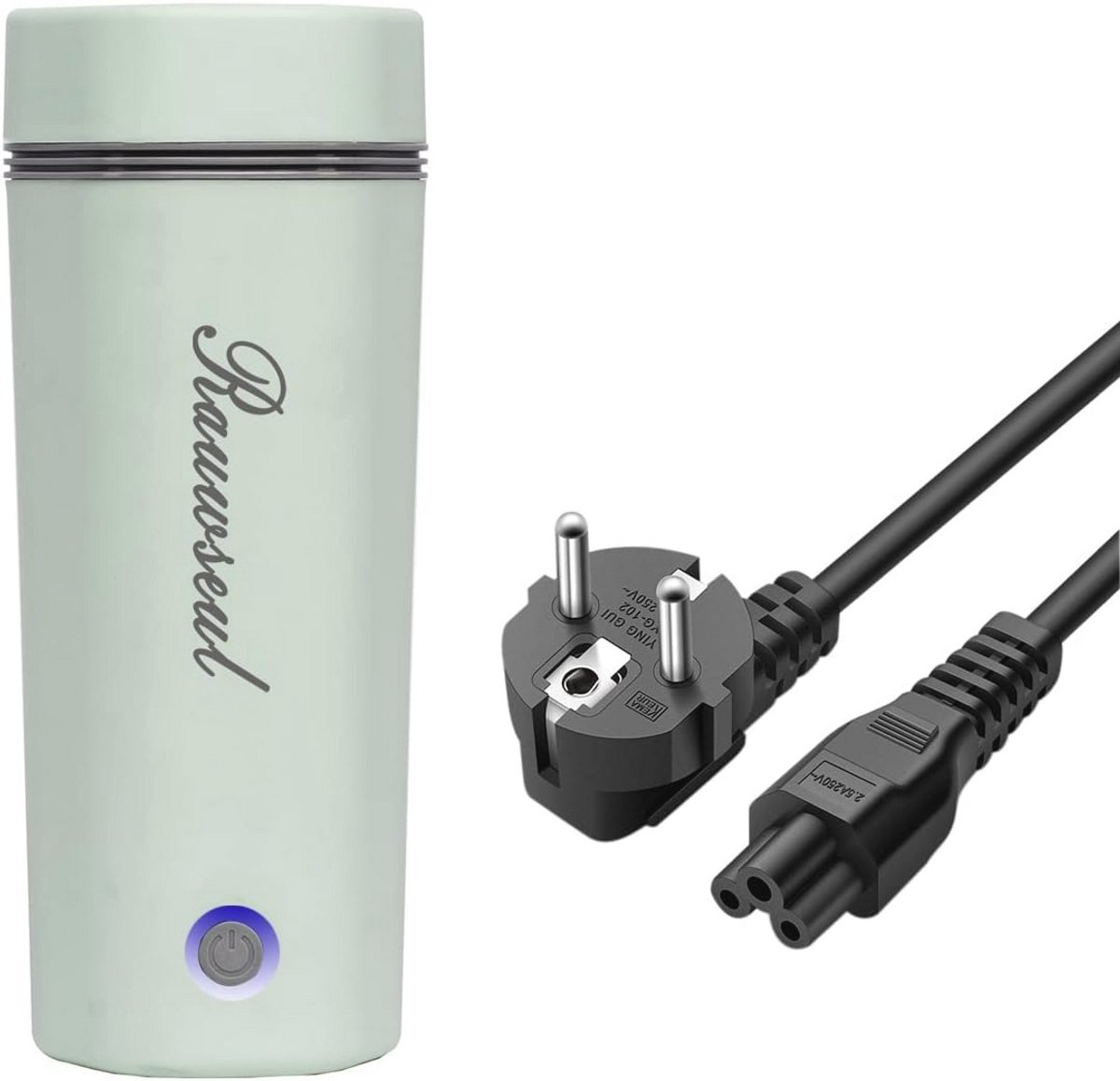 Draagbare Mini Elektrische Waterkoker 450 ml - 3-in-1 Thermoskan met Roestvrij Stalen Binnenvoering