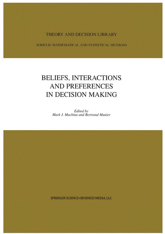 Beliefs, Interactions and Preferences - cover