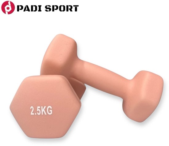 Padisport - Dumbells 2,5 Kg - Halter - Gewichten Set Halters - Gewichten 2,5 Kg - Roze - Gewichten - Dumbells - Halters - Gewichtjes 2,5 Kg