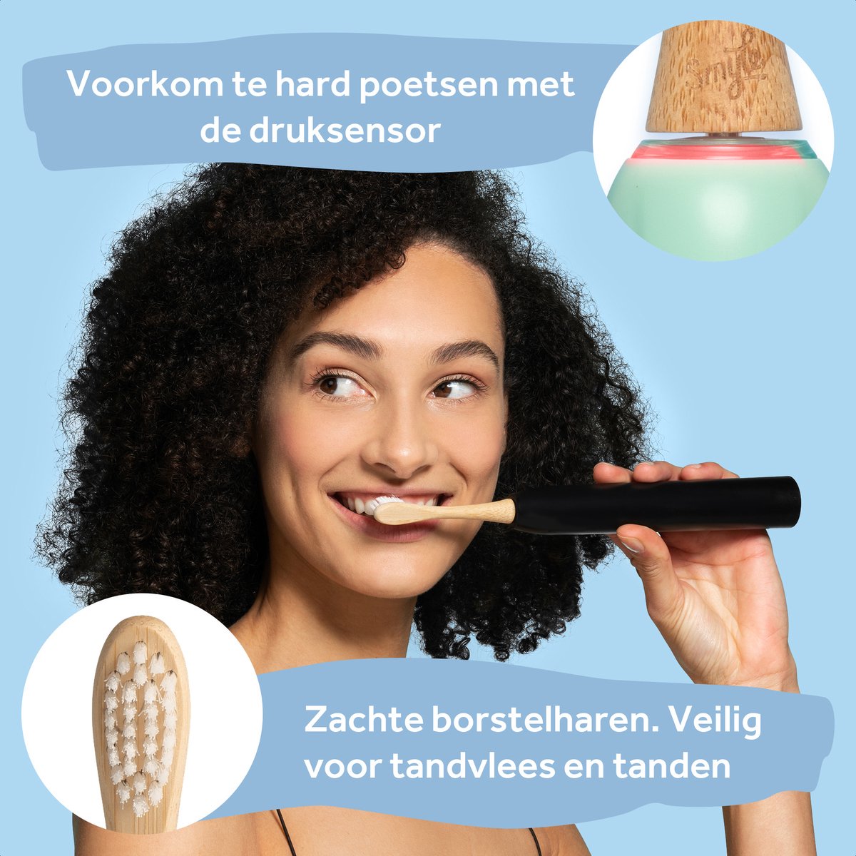 Afbeelding 3 van Smyle Sonische Elektrische Tandenborstel met Lange Batterijduur en Druksensor - Duurzaam en Effectief Poetsen - Mint Groen