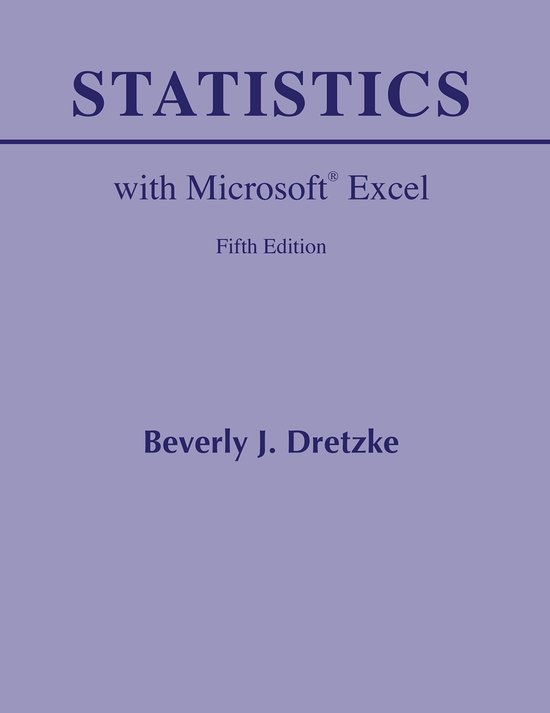 Statistics With Microsoft Excel - cover