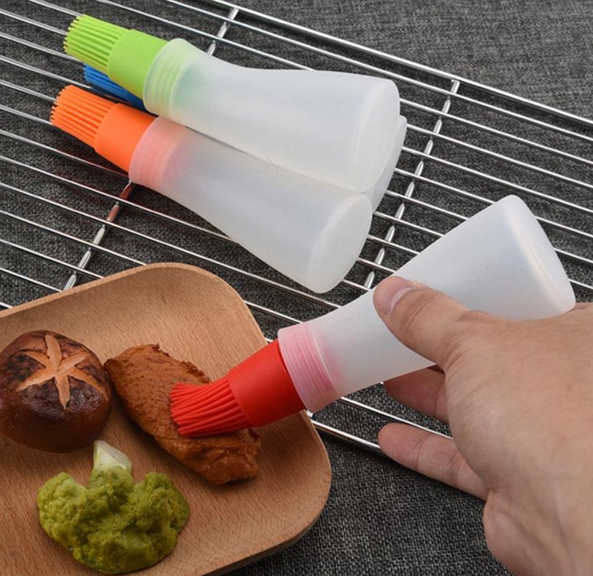 Silicone Olie Borstel – Grill borstel – Olie fles – Keuken tool – Sausfles BBQ – Kwast – Koken Bakken - LOUZIR