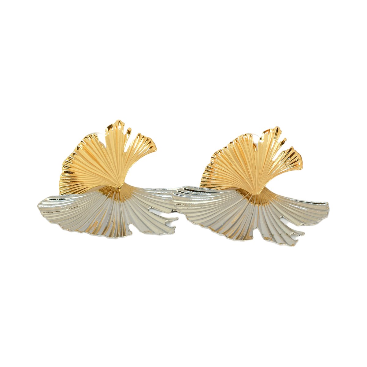 Leafy Double Color Earrings