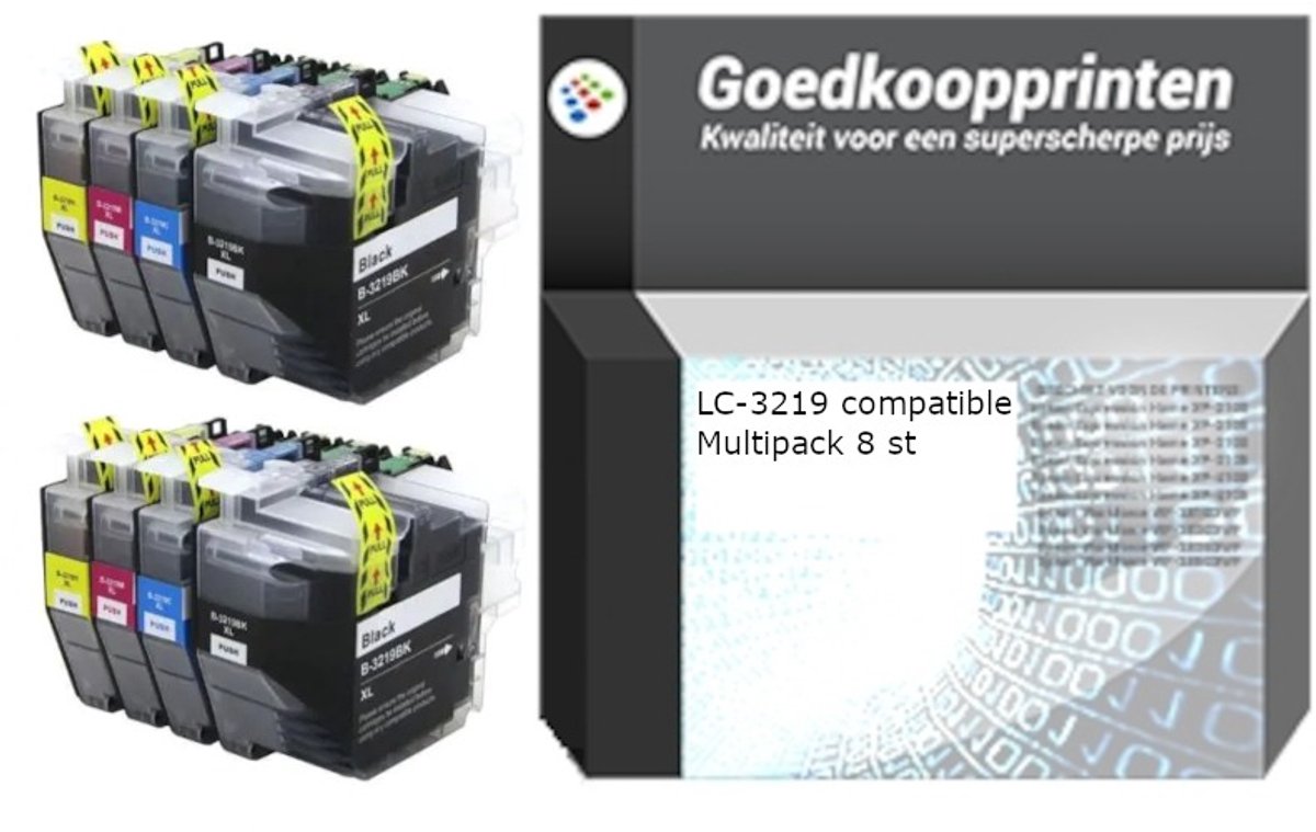 Brother LC-3219XL inkt cartridge 2x4 dubbel Multipack - Huismerk